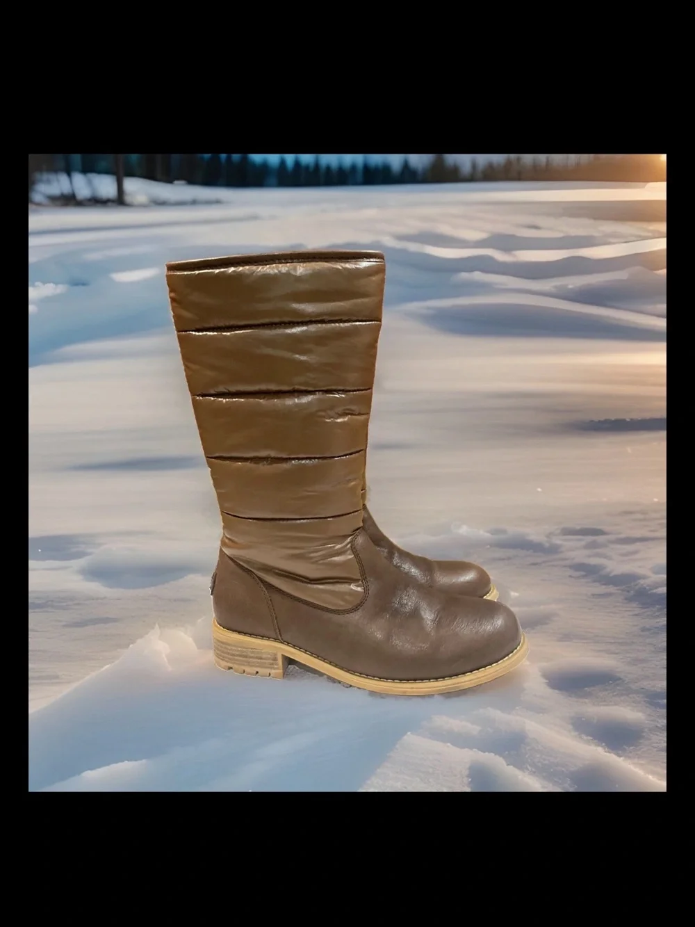 Australia Luxe Collective Brown Quilted Shaft Winter Boots